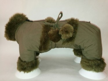 Apģērbs suņiem.Siltināts ziemas suņu mētelis ar mākslīgu kažoku, XS